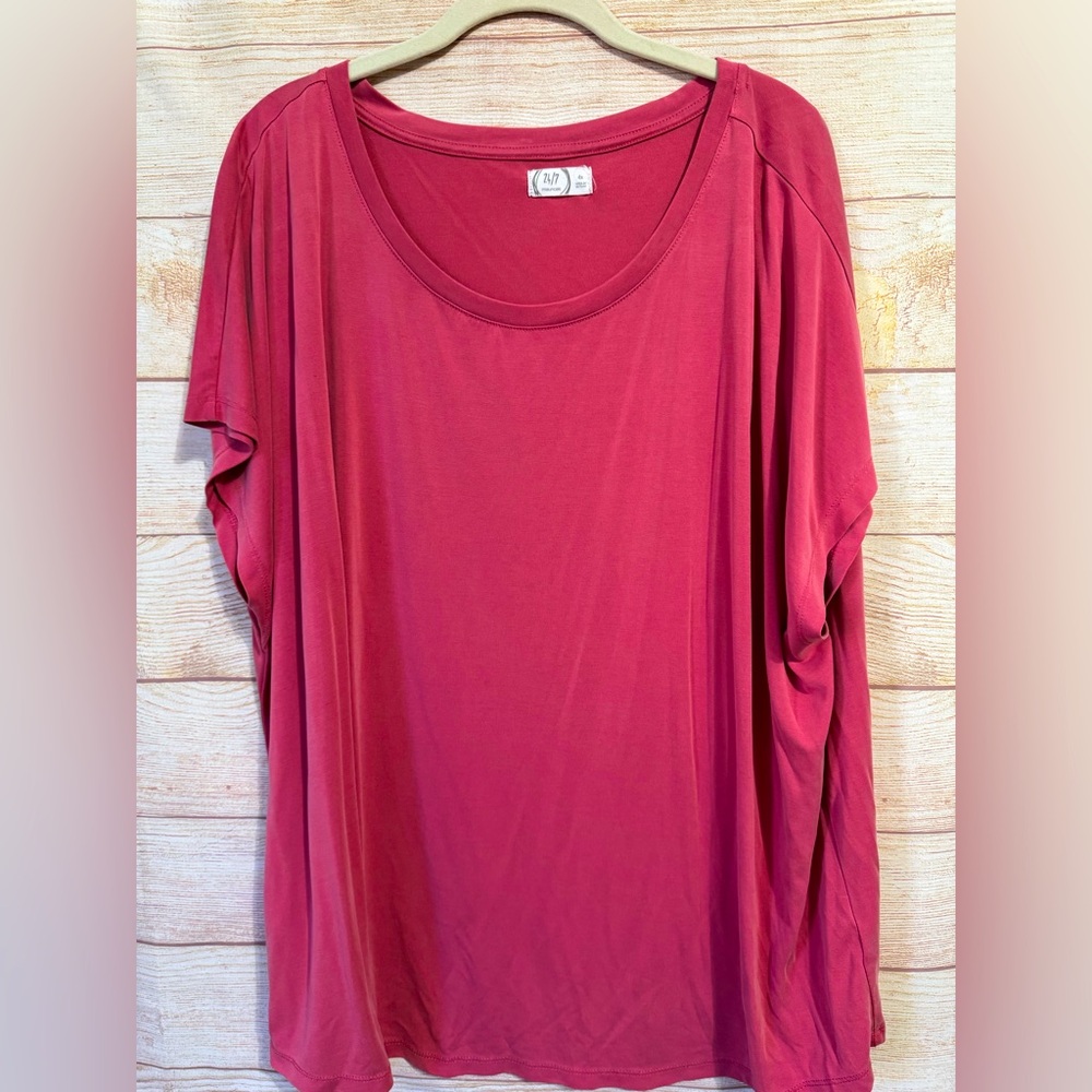 Mauve shortsleeved basic Tshirt